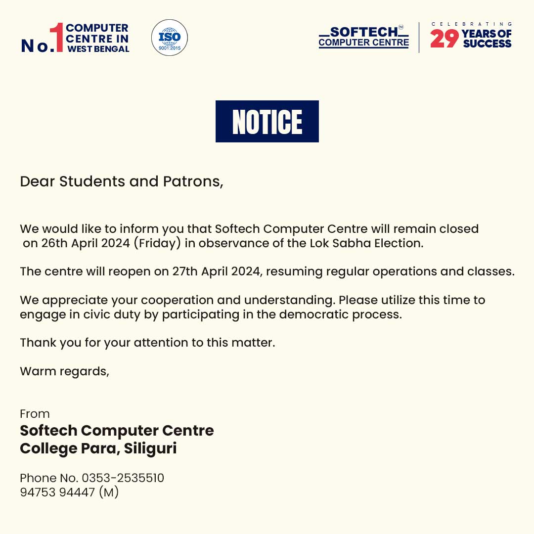 IT Course in Siliguri | Softech Computer Center